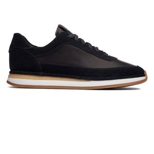 Clarks Black Craft Run Lace-Up Suede Sneakers in Size 7 - so comfy!